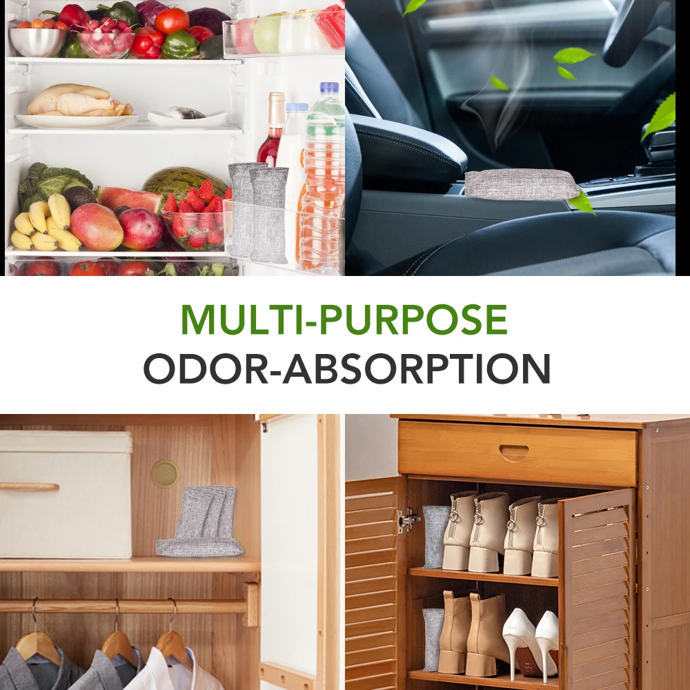 10pcs Natural Bamboo Charcoal Bags Air Purifying Activated Charcoal Odor Absorber Moisture Odor Eliminator for Car Closet Shoes - Image 6