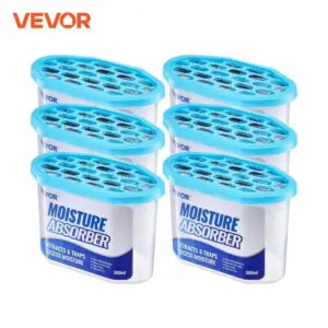 VEVOR Moisture Absorber Boxes 10.8 oz Humidity Absorber Boxes Fragrance Free Dehumidifier for Bathroom Closet Kitchen 6 Pack