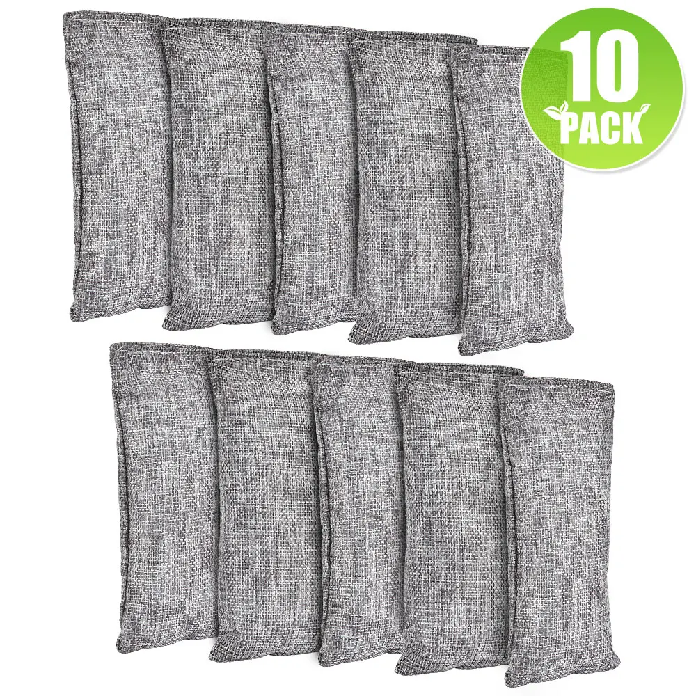 10pcs Natural Bamboo Charcoal Bags Air Purifying Activated Charcoal Odor Absorber Moisture Odor Eliminator for Car Closet Shoes - Image 7