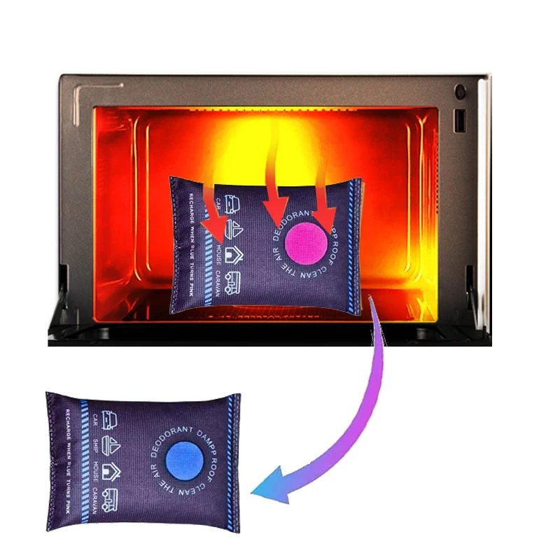 100g Reusable Silicone Car Dehumidifier Bag Silica Gel Moisture Absorber Multifunction Silica Gel/Mineral With Color Indicate - Image 6