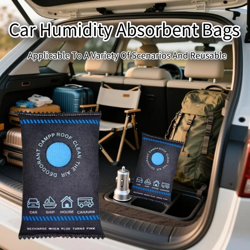 100g Reusable Silicone Car Dehumidifier Bag Silica Gel Moisture Absorber Multifunction Silica Gel/Mineral With Color Indicate
