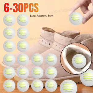 6-30pcs Deodorant Balls For Shoes Jasmine Scent Fresheners Footwear Shoe Closet Toilet Deodorization Long-lasting Aromatic
